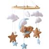 BITOYO Baby Campanelli Eolici, Baby Mobile in Feltro, Giostrina Culla Neonato in Legno con Orso Nuvole Luna Stelle Campane, Campanello Culla Decorazione, Regali Neonati Culla Giocattoli per Bambine Bambini