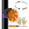 ABUNRO Ventilatore magnetico per camino, 6 pali, per legno/legna da ardere, focolare e stufa, silenzioso, senza corrente, Stove Fan for Fireplace, con 2 magneti e 1 anello di ricambio