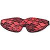 BONDAGERIE® Mascherina notte in raso con Fiori, vari colori Rosso