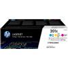 HP MULTIPACK 3 TONER CIANO/MAGENTA/GIALLO ORIGINALI PER HP COLOR LASERJET PRO M252DW M252N MFP M274N M277DW M277N CARTUCCIA 201X CF253XM - HP - CF253XM