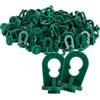 com-four® Clip per Serra 100x - Supporti per Piante stabili con Elevata capacità di carico - Dispositivi di Sospensione per Serre e Giardini d'inverno - Occhielli per binari (100 Clip - Verde)