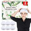 Qaccos Tappi per shampoo senza risciacquo, confezione da 6 tappi per shampoo senza acqua, per pazienti anziani e costretti a letto, senza risciacquo, per lavaggio dei capelli, cuffie da doccia per post