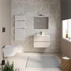 DEGHI Mobile bagno sospeso 70 cm cashmere con cassetti e lavabo con specchio - Cuki