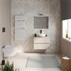 DEGHI Mobile bagno sospeso 70 cm cashmere con cassetti e top con specchio - Cuki