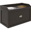 PawHut Ciotole per Cani Rialzate in Acciaio Inox e Legno con Cassetto, 60x30x36cm, Marrone | Aosom Italy