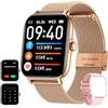 Motsfit Orologio Smartwatch Donna Uomo Watch: 1,85 Schermo Contapassi con Risposta Chiamate Cardiofrequenzimetro da Polso con SpO2 Impermeabile Orologi Smart Watch Pressione Sanguigna per Android iPhone