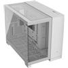 CORSAIR 2500X Small-Tower mATX Case per PC a Doppia Camera - Vetro Temperato Panoramico - Compatibile con Scheda Madre a Connessione Inversa - Nessuna Ventola Inclusa - Bianco