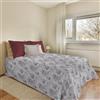 PENSIERI DELICATI Telo Copriletto 170 x 280 cm, Singolo 100% Cotone Pique, Ideale Come Arredo, Coperta Salva Letto 1 Piazza, Fantasia Rosa Grande Rossa, 100% Made in Italy