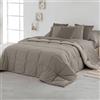 SOMNI HOME Trapunta nordico bicolore letto 180 cm tatto piumone. Duvet Nordic. Reversibile caldo morbido e leggero. Letto matrimoniale. Qualità 400 gr. Colore Beige - Sabbia 270x260