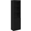 vidaXL Credenza Rovere Nero 50x35x180 cm in Legno Multistrato, Mobile, mobiletto Laterale, mobiletto portaoggetti Alto, mobiletto portaoggetti