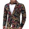 Generic Blazer Da Uomo Giacca Da Abito Slim Fit Con Un Bottone Giacca Uomo Blazer Giacche Blazer Da Uomo Eleganti Giacche Da Smoking In Tinta Unita Solid Giacche E Cappotti Stampa Fiori (Multicolor, L)