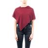DALLE PIANE CASHMERE - Poncho Corto 100% Cashmere - Donna, Colore: Bordeaux, Taglia Unica