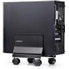 StarTech.com Supporto per CPU su ruote, staffa per computer portatile, capacità di carico massima 21 kg, staffa PC regolabile, supporto CPU