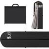 ARCPNRT Borsa Porta Abiti Lungo, Nero Custodie Abiti Armadio, 60 x 180 cm Traspirante Borsa Porta Abiti, Pieghevole Copriabiti, Borsa Appendiabiti Lunga e Pieghevole, Per Abiti da Sposa, Abiti da Sera