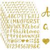 Calkkrer 6 Fogli di Adesivi con Lettere Dorate, Lettere in Vinile Autoadesive, Adesivi con Lettere Glitter, Numeri Adesivi per Cappelli di Laurea, Lavoretti di Scrapbook
