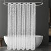 URAQT Tenda da Doccia antimuffa, Impermeabile, in PEVA, Resistente alla Muffa, con 12 Ganci, Tende da Bagno Trasparenti 3D per Vasca da Bagno e Box Doccia, 180 x 180 cm, Ghiaia