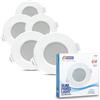 E-QUICKLY faretti led da incasso - 6W equivalente a 40W, faretto led Rotondo da Soffitto per cartongesso, slim panel connessione 220V, luce bianco fredda 6000k, 480 Lumen, foro diametro 105 mm, 5PZ