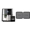 MasterPRO ROCKET 600 - Friggitrice ad aria calda 6L senza PFAS 1800W 6L con rivestimento in ceramica CERATECH - Display touch LED - Termostato regolabile 80-200°C - Cestello rimovibile