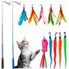 Toozey Giocattoli per gatti 12 pezzi, con 2 pezzi a scomparsa e 10 gatti con piume di ricambio, giocattolo per gatti fai da te con piuma/prua/pesce, set di giocattoli interattivi