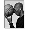 KTGEDH Kobe Bryant Poster Stampa, Black Mamba e Basket In Bianco e Nero Stampa Artistica Fotografica su Tela, Poster da Parete Dipinti Home Decor, Regali per Fan, Frameless,40x60cm