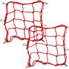 PeiDog Rete da carico per moto, con 6 ganci regolabili, per casco, moto, 40 x 40 cm, 2 pezzi, colore rosso