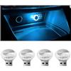 CGEAMDY 4 pezzi luce per atmosfera USB auto, luci d'atmosfera a LED automatiche per la notte, luci LED per interni auto USB, luci d'atmosfera per interni auto, luce d'atmosfera per interni auto