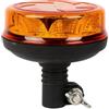 Qiping Spia luminosa orange LED 12v 24v, luci stroboscopiche di emergenza amber - faro rotante giallo - 6 modalità - con E-mark - Impermeabile - Fixed del tubo Flessibile