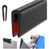 WZERHO Guarnizioni in Gomma Profili in Gomma Paracolpi Portiere Auto Guarnizione Adesiva Accessori Auto Protezione Portiere Auto,per Porte Auto Pannelli in Vetro Pannelli in Metallo (Nero 3.5m*8mm)