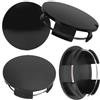 Tissting 4 Pezzi Tappi Coprimozzo, OD 57mm ID 50mm Coprimozzo Ruota Centrale, Copricerchi Tappi Mozzo Centrale Ruota, ABS Plastica Nero Universale Auto Coprimozzi Copri Auto Accessori