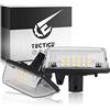 TECTICO LED Luci targa auto Lampada targa E-Mark ECE Bianco puro 6000K Canbus Nessun errore Compatibile con Toyota Crown Corolla Noah Voxy Vios Previa Mark X, 2 pezzi
