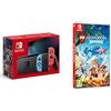 Nintendo Switch con Joy-Con Rosso Neon e Blu Neon & Mario & LEGO Horizon Adventures