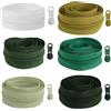 Aerzetix - Kit di Cerniera Lampo a Spirale 6x1 m N°5 tonalità Verde + 18 cursori N°5 Non bloccabile in Metallo - Cucito merceria Sartoria progetti creativi