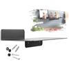 SOTECH Design mensola a muro HOVER-I 350 x 130 x 78 mm nero, mensola sospesa a parete incl. set di fissaggio per bagno, cucina o soggiorno
