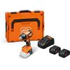 FEIN SET Chiave Battente a Batteria, ASCD18-300W2 AS 18V, Motore Brushless, Coppia fino 290 Nm, Regolazione coppia su 6 Livelli, Viti metriche fino M18, 2 batterie 18V 5Ah e Caricabatteria