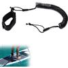 AONAYO 10 piedi Surf Leash, Leash, accessori Sup, Stand Up Paddle, guinzaglio di sicurezza Sup Kayak, passante per piedi retrattile per surf, rafting, canottaggio, pesca Et Al. (corda in TPU da 5 mm nero)
