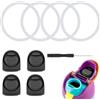 Tinoaly 4pz Tappi Ricambio con 4pz Anelli Tenuta Bottiglie per Owala, Parti di Ricambio Coperchi Bottiglie d'Acqua con O-Ring per 19/24/25/32/40oz Accessori Tappo Guarnizione