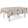 Martina Home Tovaglia in tela cerata Siena marrone 140 rotonda