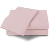 GC GAVENO CAVAILIA Biancheria da letto in percalle tinta unita, doppia non stirata, resistente al restringimento e allo sbiadimento, colore: rosa