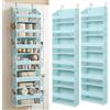 Homelux Theory 2 organizer da appendere sopra la porta, 139 x 35 x 17 cm, 6 grandi tasche frontali e 12 laterali, per armadio, camera da letto, bagno e cameretta dei bambini (azzurro)