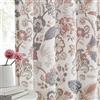 Kayne Studio Backtab Rod Pocket Jacobean Floral Semi Sheer Curtains, Botanical Curtains Tab, Vintage Farmhouse Drapes for Bedroom, Navy Red Light Filtering Window Treatment Sets,52x84,2 Panels