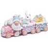 Hodao 21 cm, gnomi per il giorno di Pasqua, decorazione colorata a forma di pan di zenzero, per tavolo, coniglietto primaverile, decorazione per feste in casa (multicolore)