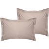 Nuit Des Rêves Set di federe Oxford beige (2 pezzi), 80 x 80 + 5 cm, 100% cotone Ranforce, 145 fili, chiusura a busta, lavabile in lavatrice a 30 °C, morbido e resistente