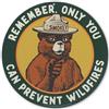 Open Road Brands Smokey Bear Remember Only You Can Prevent Wildfires Round Metal Sign - Vintage Smokey Bear Wall Decor for Man Cave, Cabin or Garage