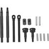 RiToEasysports Albero di Trasmissione RC, Acciaio Nero Resistente, Assale Anteriore e Posteriore per Crawler 1/18, Pezzi di Ricambio per Appassionati Modellismo e Riparazioni off-Road