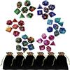 Ovtai Set 42 Pezzi Dadi d&d Poliedrici, Riutilizzabile, Acrilico Dice Adatto per Giochi da Tavolo, Matematica (6 Colori)