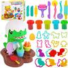 Herefun Giochi Plastilina Bambini, 33 Pezzi Utensili Plastilina Accessori per Impastare, Cucina Creativo Argilla Modellabile Bambini, Set di Argilla per Gelato Regalo per Ragazzo Ragazza