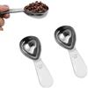 ZEACCT 2 Pezzo Misurino con Manico Corto, Misurino da Caffè, Mini Cucchiaini da Sale, Misurino per Caffè, Cucchiaini con Manico Corto, Cucchiaino da Caffè Graduato, per Caffè, Zucchero e Altro