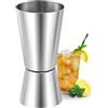 CHEFZOCO Cocktail, misurino per cocktail, doppio misurino, in acciaio inox, capacità 15 cc - 30 cc