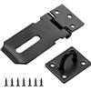 Zydiwo 2 Pezzi Lucchetto Hasp Lock Porta Serratura del Portone Acciaio Inossidabile con Viti di Montaggio per Armadi Delle Porte (Nero-3 Pollici)