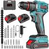 undreem Brushless Trapano Avvitatore Batteria 21V, Trapano Percussione con Batterie, trapano avvitatore a percussione, Avvitatore Elettrico (2x2.0 Ah, 55 Nm, 23+3 Coppie, 24 accessori te)